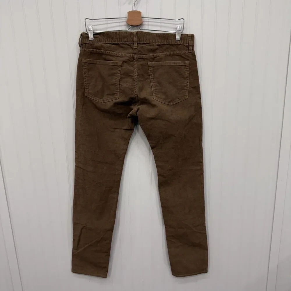 J. Crew Men's W32 x L34 Brown Style 484 Straight Leg Corduroy Pants